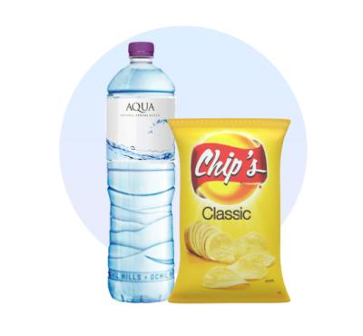 Water and snack